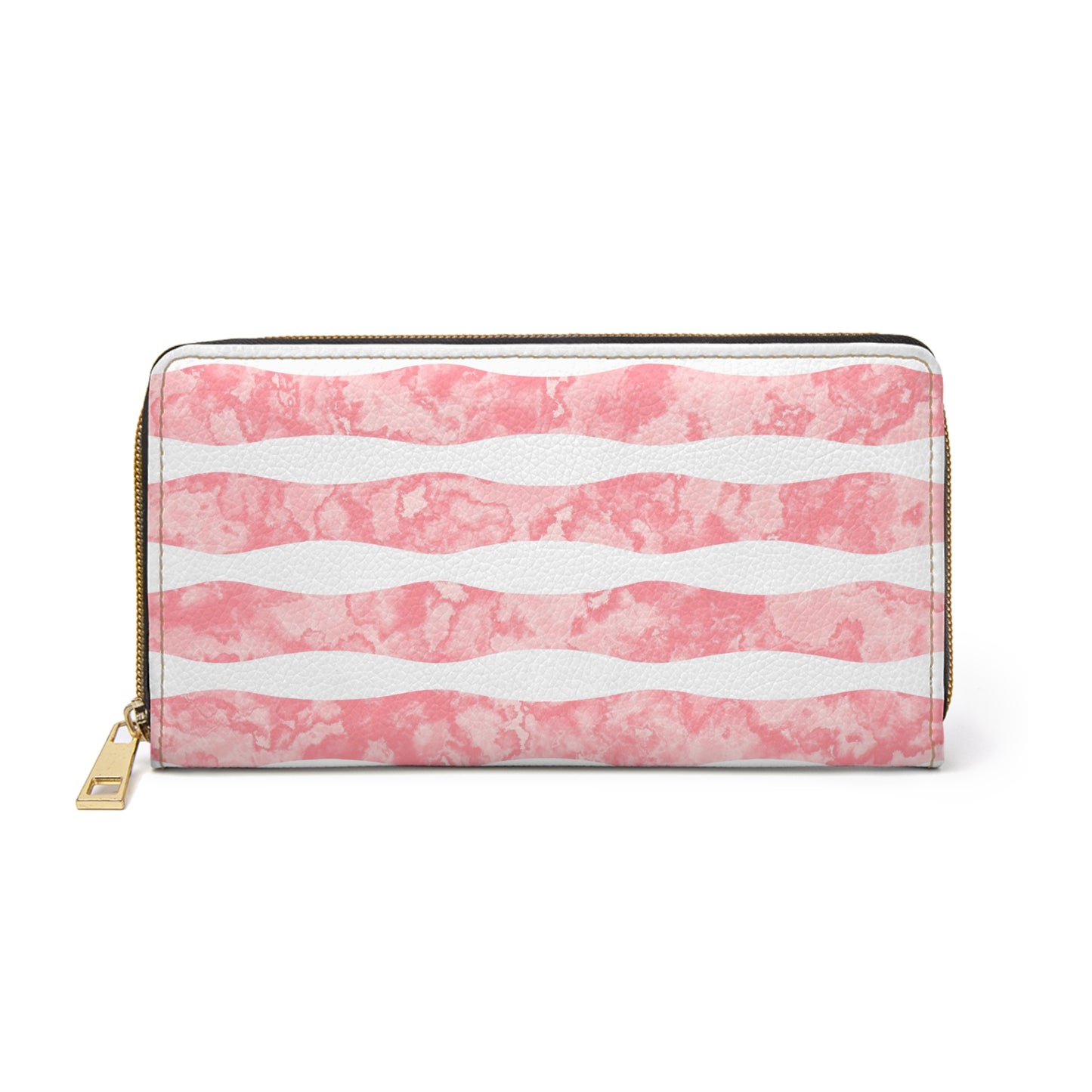 Drift & Daydream: Blush Drift Lines Zipper Wallet