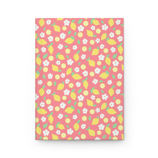Lemon Blossom Hardcover Journal – Bright Citrus Floral Notebook for Writing, Planning & Creativity