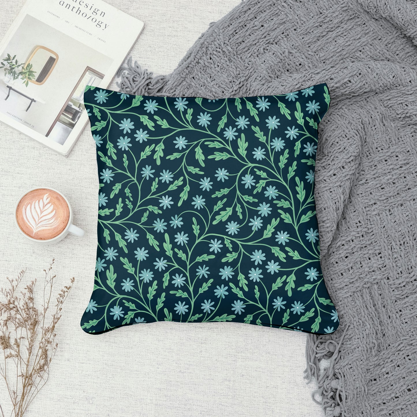 Seamless Blooming Vines Pattern | Spring Floral Greenery