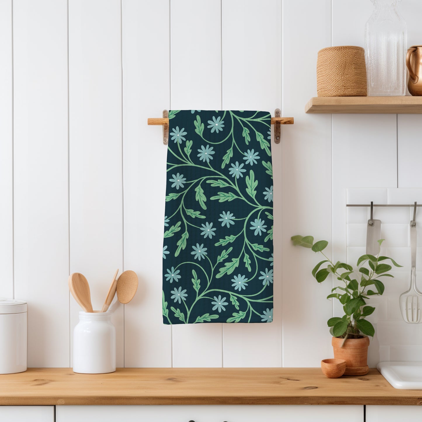 Seamless Blooming Vines Pattern | Spring Floral Greenery