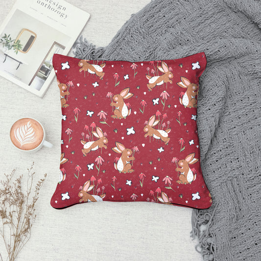 Seamless Valentine Bunny Pattern | Cute Love Bunnies & Hearts | Valentine Digital Paper PNG for POD