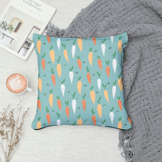 Seamless Carrot Pattern Blue | Cute Spring Carrots | Whimsical Digital Paper PNG for Sublimation & POD