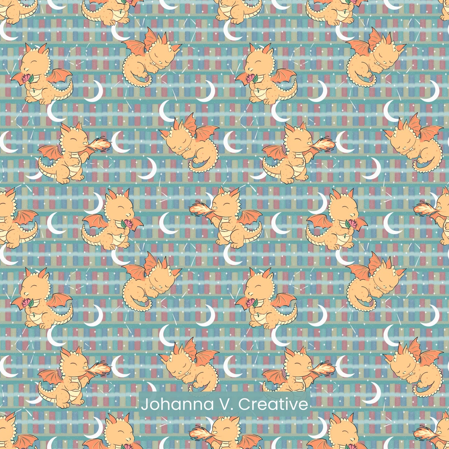 Cute Dragon Bookshelf Wallpaper | Celestial Fantasy Phone, Tablet & 4K Desktop Background | Instant Digital Download