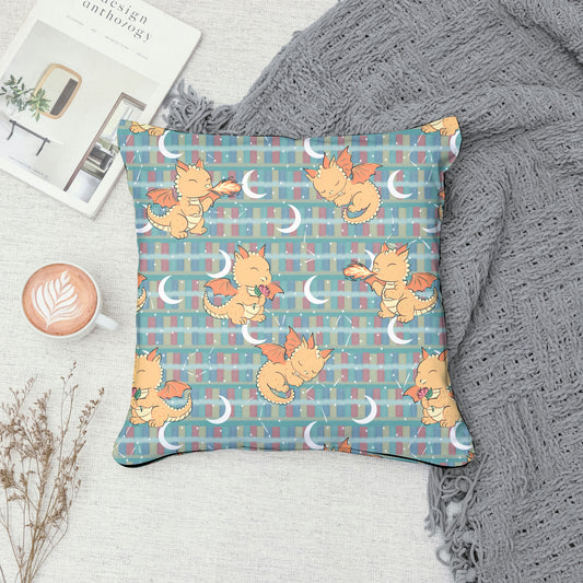 Seamless Dragon Bookshelf Pattern Green | Dragons, Stars & Moons | Fantasy Bookish Digital Paper PNG for POD