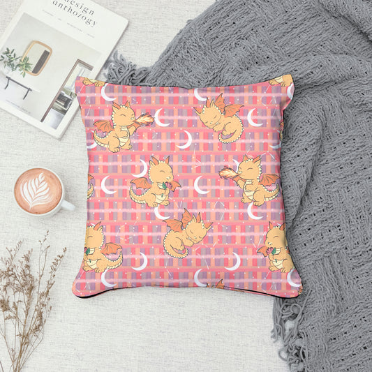 Seamless Dragon Bookshelf Pattern Pink | Dragons, Stars & Moons | Fantasy Bookish Digital Paper PNG for POD