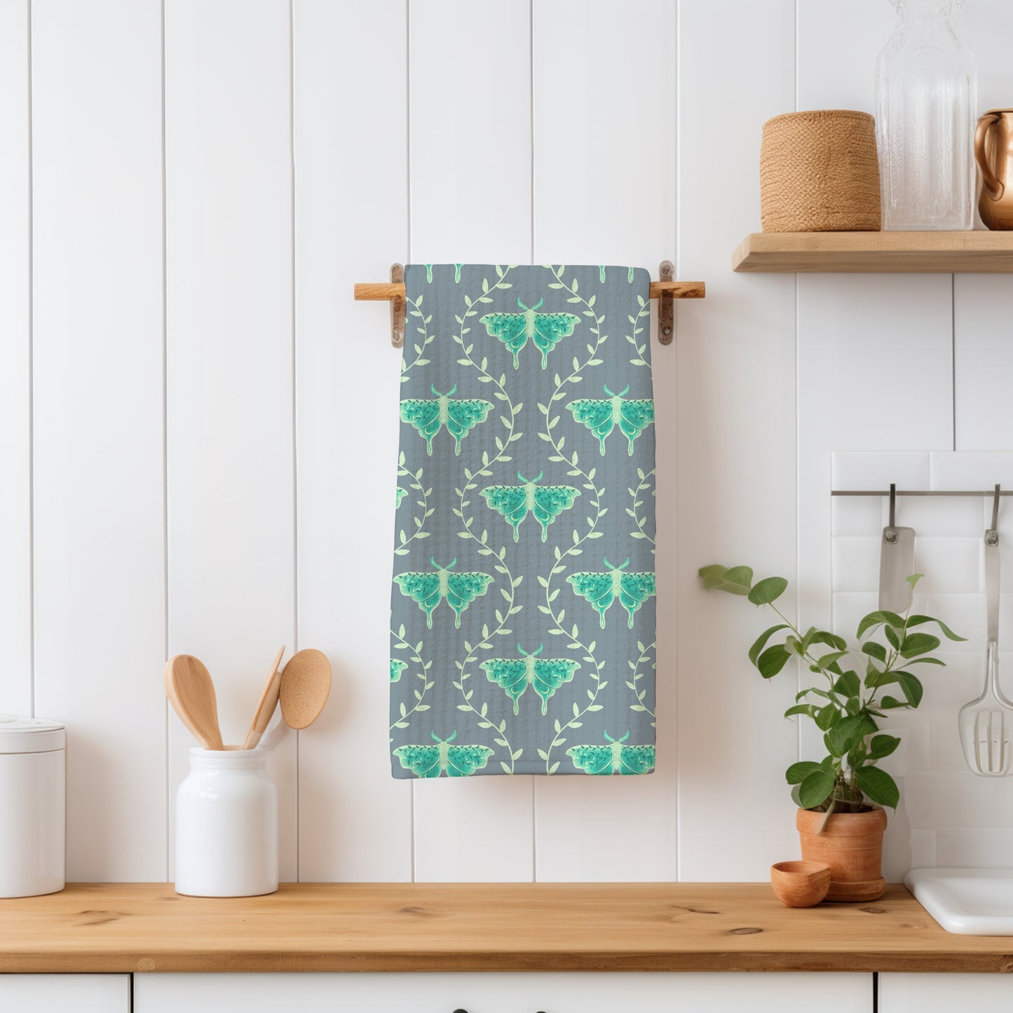 Whimsical Moth Seamless Pattern Grey – Dreamy 12x12” PNG, 300 DPI, Commercial Use