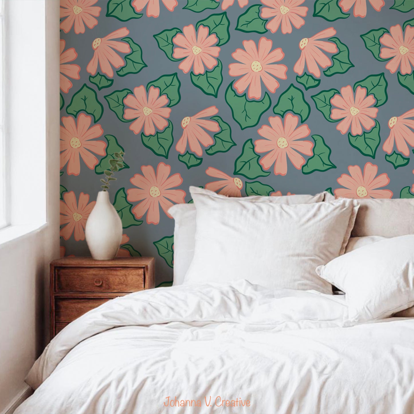 Seamless Floral Pattern Pink | Flowers & Botanicals | Elegant Digital Paper PNG for Sublimation & POD