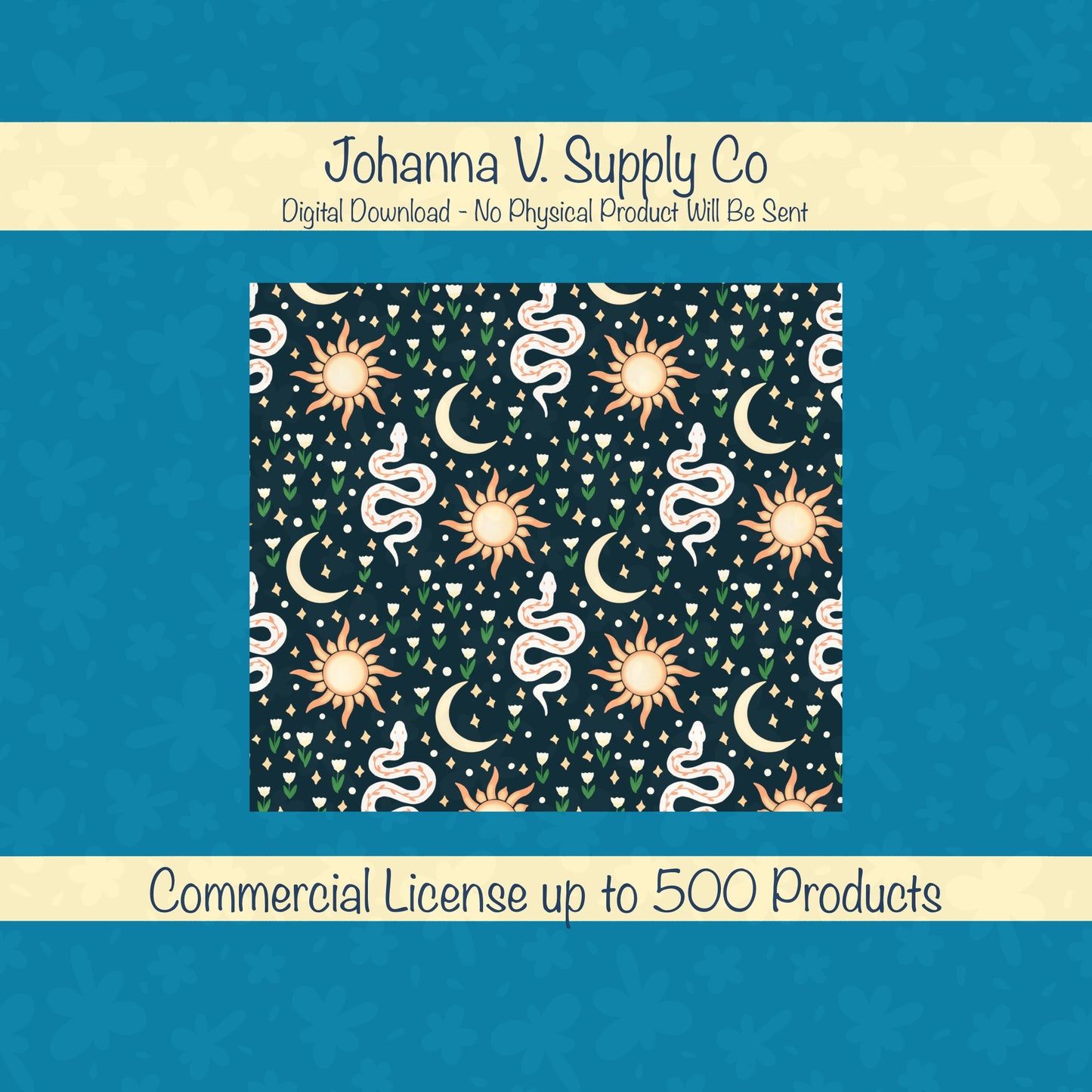 Celestial Boho Tumbler Wrap PNG | Suns, Moons, Stars & Snakes | 20oz Skinny Cup Design