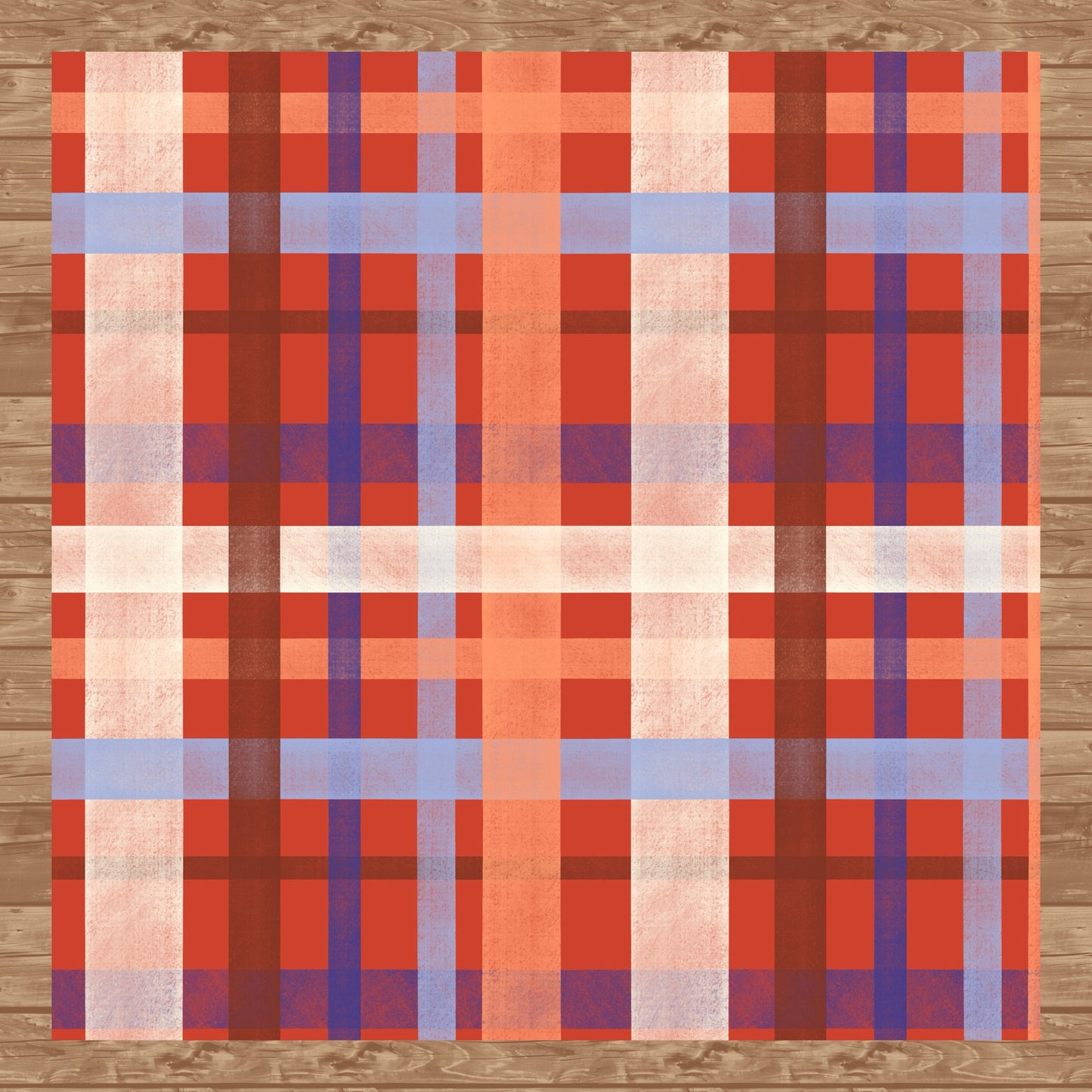 Classic Plaid Seamless Pattern Red | Digital Paper PNG | Tartan Check Design | 12” x 12” 300 DPI Commercial Use
