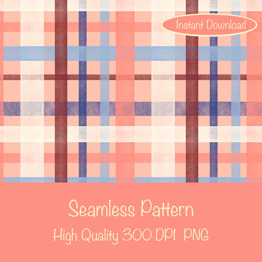 Classic Plaid Seamless Pattern Pink