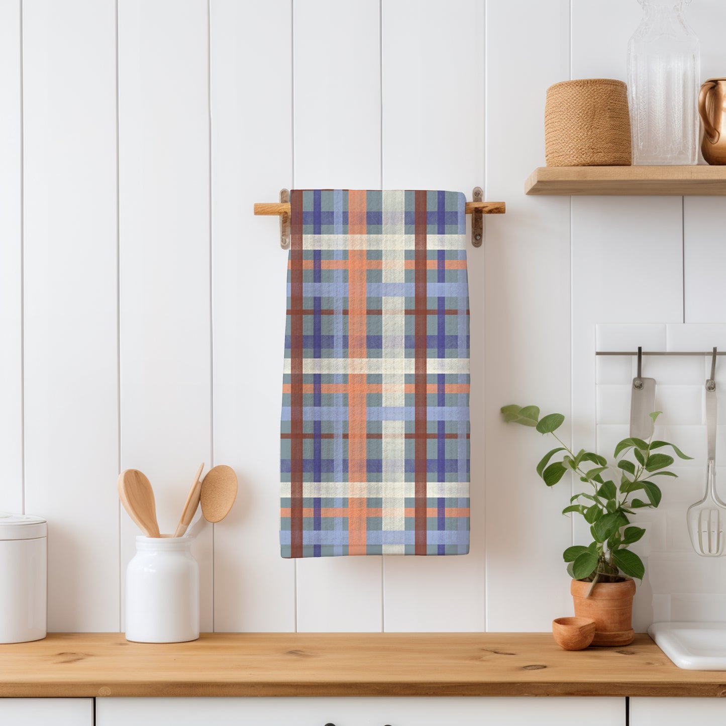 Classic Plaid Seamless Pattern Blue | Digital Paper PNG | Tartan Check Design | 12” x 12” 300 DPI Commercial Use