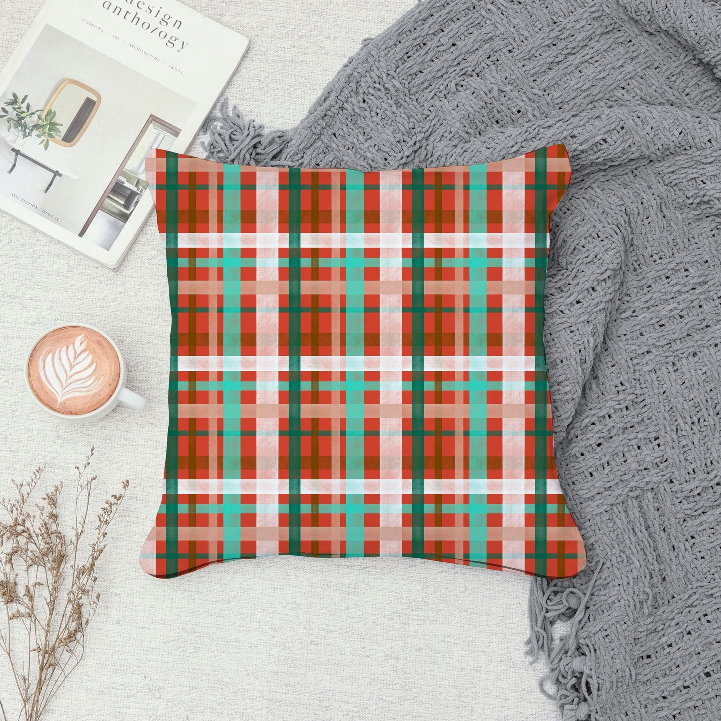 Classic Plaid Seamless Pattern Seasonal | Digital Paper PNG | Tartan Check Design | 12” x 12” 300 DPI Commercial Use