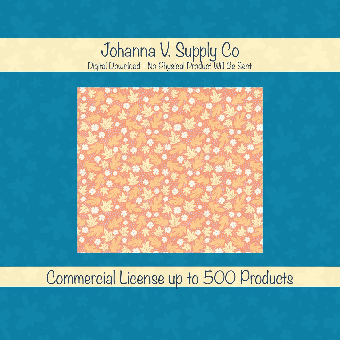 Fall Floral 20 oz Tumbler Wrap Orange – Cozy Autumn Flowers Digital PNG 9.25” x 8.20”