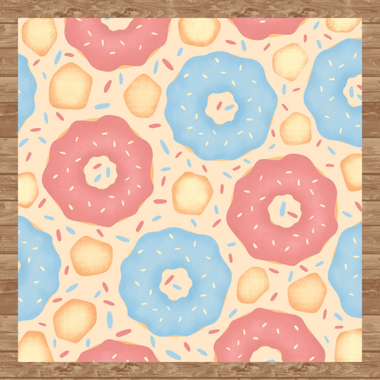 Donut Seamless Pattern Light