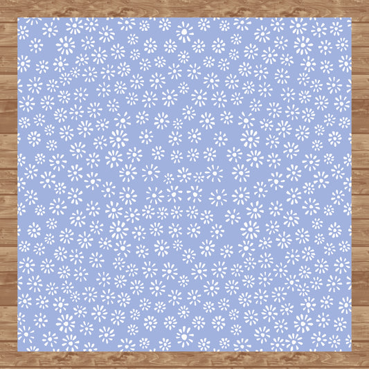 Cute Drawn Daisy Seamless Pattern Purple | Floral Digital Download | 12x12 PNG