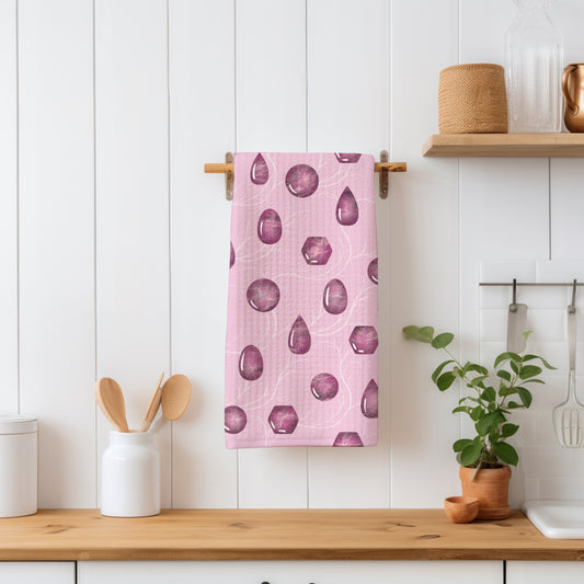 Mystic Witchy Gemstones Seamless Pattern Pink | Magical Crystal Digital Design | PNG 12x12” 300 DPI