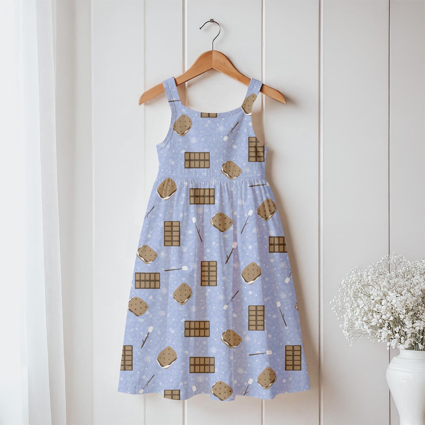 S’mores Seamless Pattern Purple | Campfire Treats PNG 12x12 | Cozy Dessert Design | Commercial Use