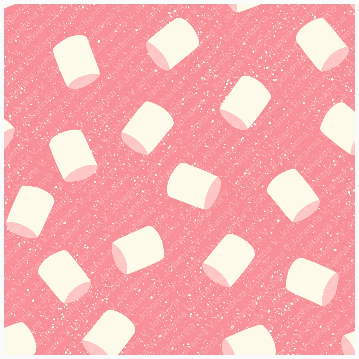 Cozy Winter Seamless Pattern Bundle Pink | S’mores, Snowmen, Mittens & Marshmallows | 12x12 PNG | Digital Download | Commercial & Personal