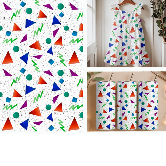 Retro Remix | 90s Geometric Seamless Pattern