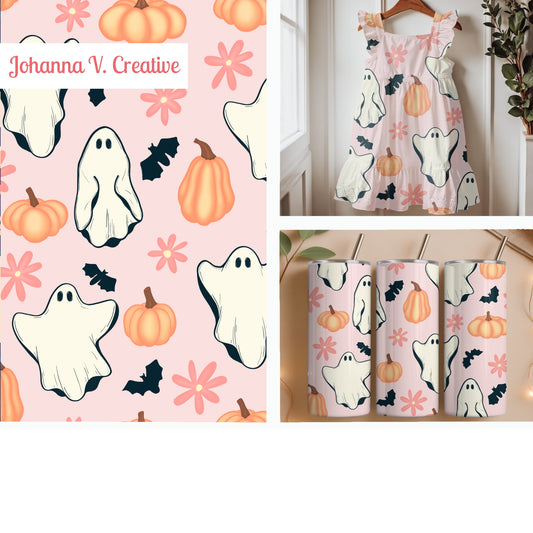 Boo-tanical Pumpkin Patch on Blush