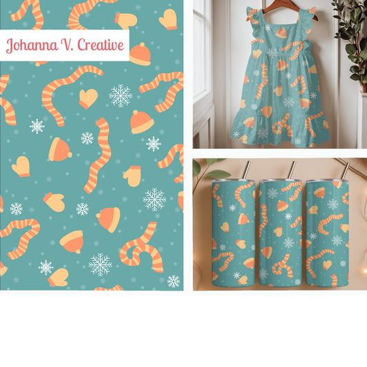 Cozy Orange Snow Day Accessories