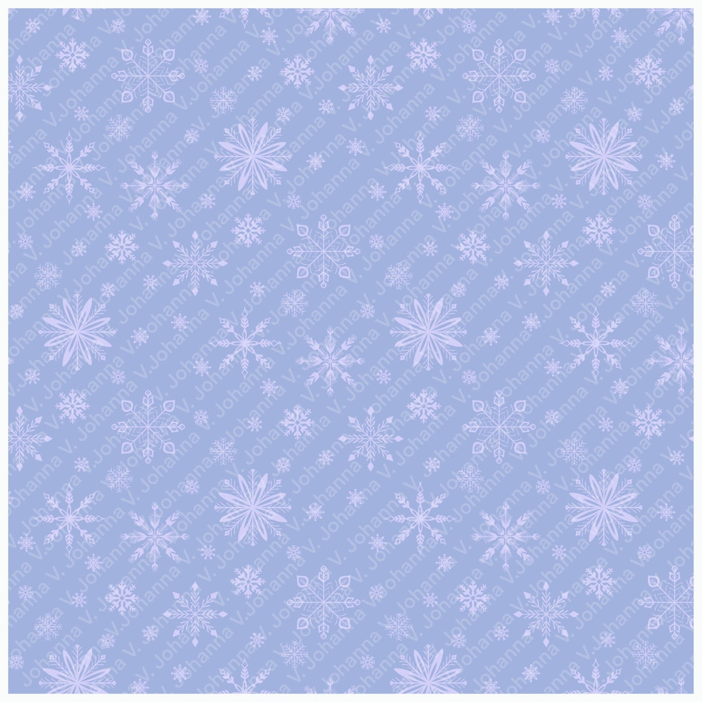 Lavender Snowflake Seamless Pattern – Purple Winter Snow & Ice Crystal Design