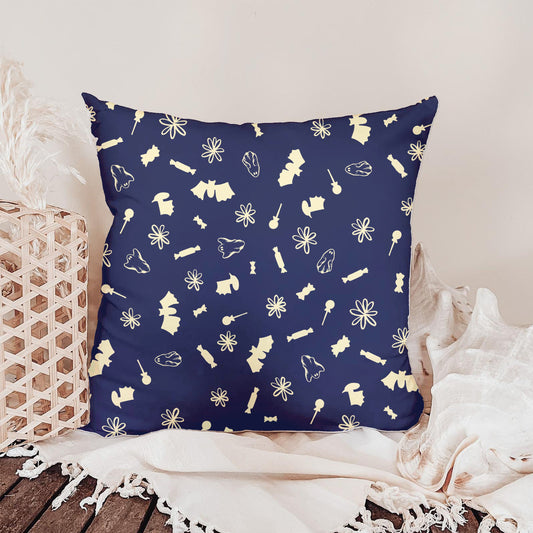 Halloween Candy Toss Seamless Pattern – Cute Spooky Treats Design (Midnight Navy Edition)