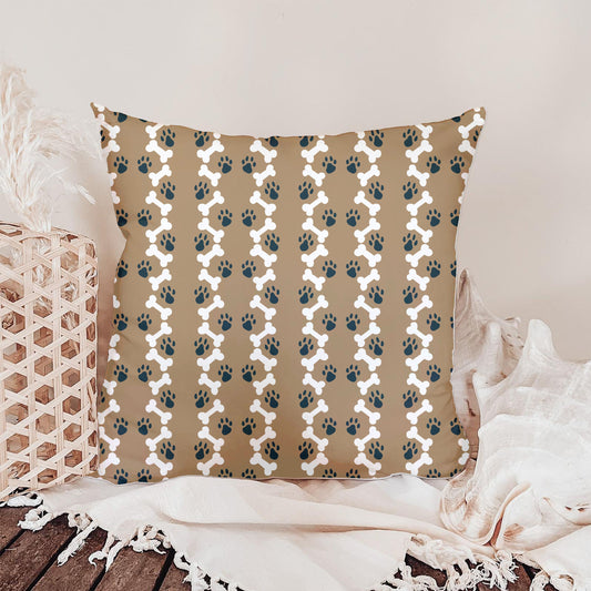 Paws & Bones Seamless Pattern – Playful Pet Print in Warm Brown | Commercial Use Surface Design