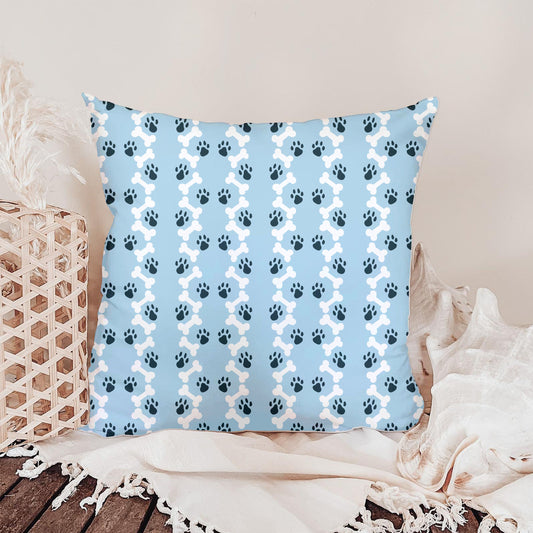 Paws & Bones Seamless Pattern – Playful Pet Print in Light Blue | Commercial Use Surface Design