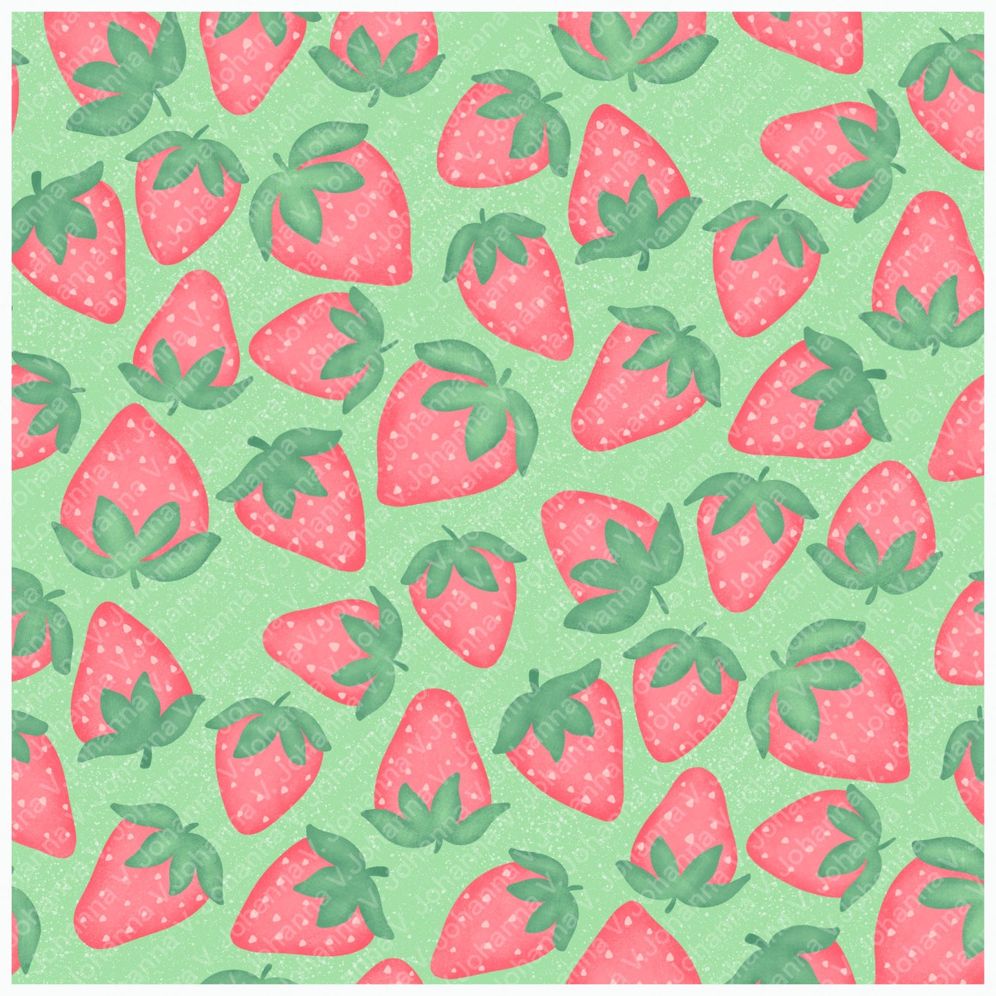 Strawberry Cottage Seamless Pattern Bundle | Pink Strawberry & Vintage Stripe Digital Paper Collection | Retro Surface Pattern Set