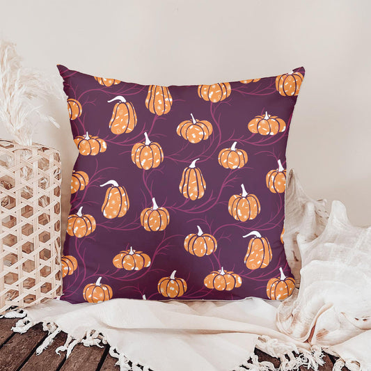 Printed Pumpkin Seamless Pattern – Cozy Fall Pumpkin Design (Plum Purple Edition)