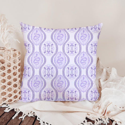 Desert Serpent Seamless Pattern – Boho Snake & Ornamental Print in Soft Lavender | Commercial Use Surface Design