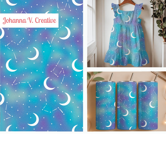 Moonlit Constellation Sky