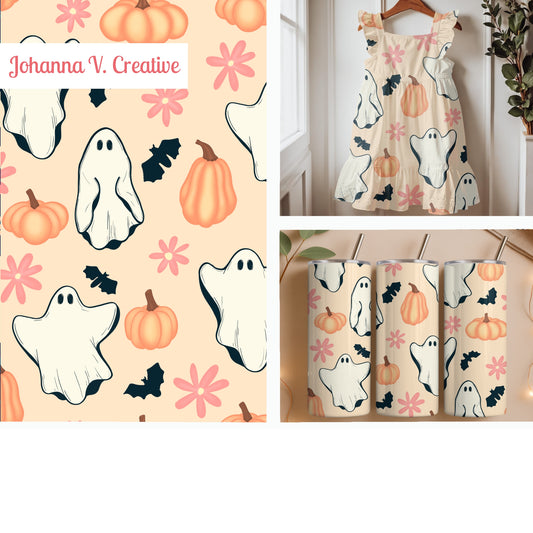 Boo-tanical Pumpkin Patch on Peach