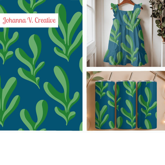 Bold Green Botanical Leaves