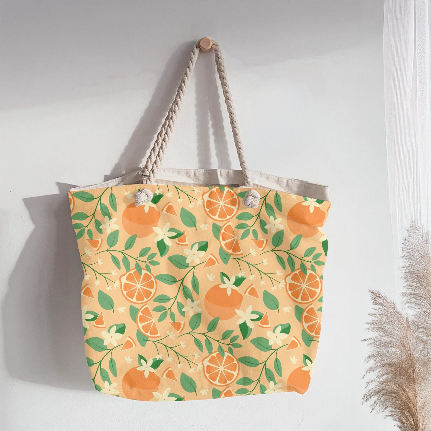 Orange Blossom Seamless Pattern – Citrus Fruit Flowers & Green Botanical Leaves