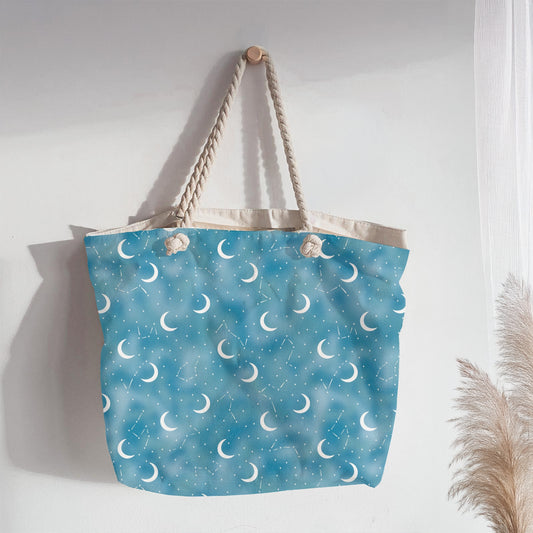 Moonlit Constellation Sky in Sapphire