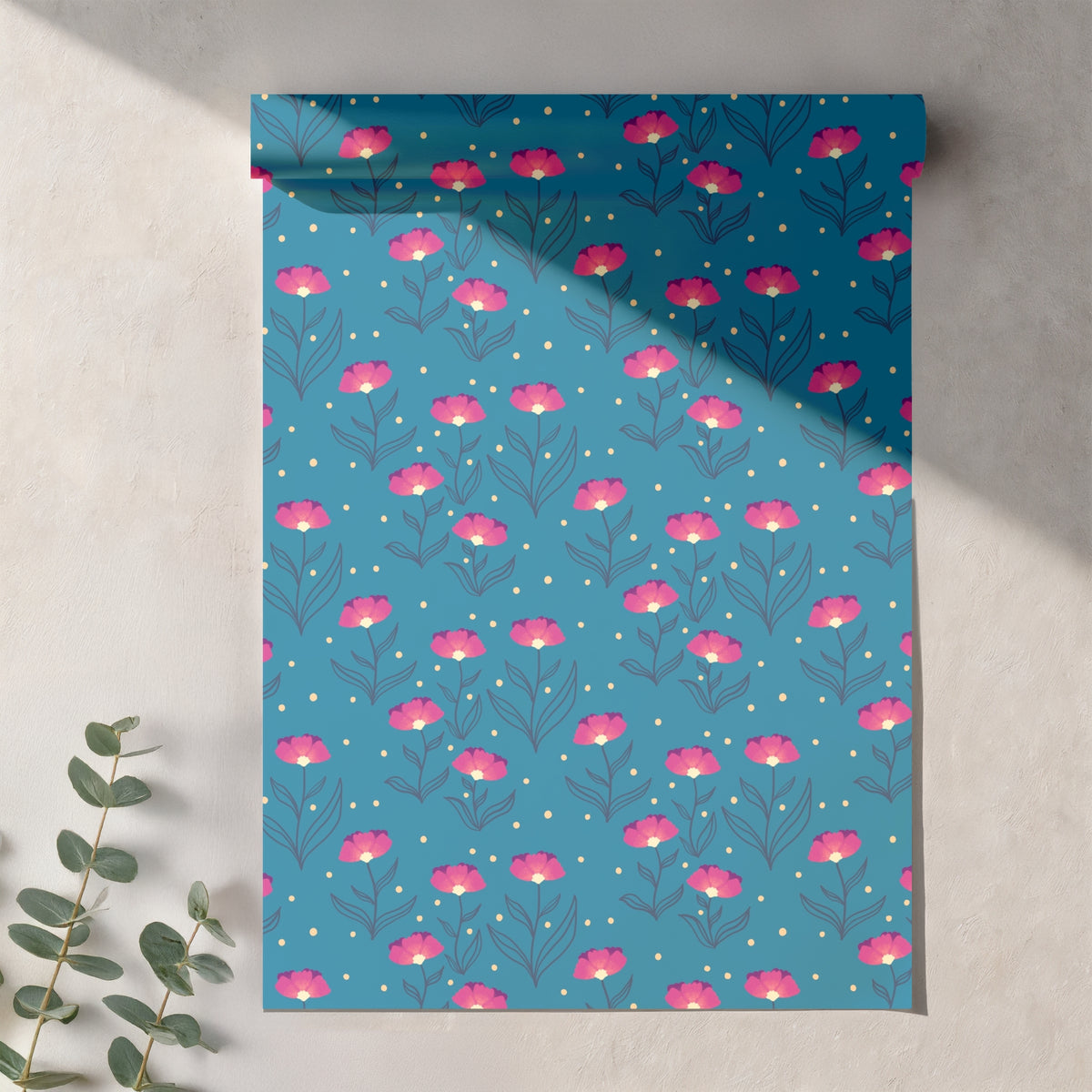 Flower Blooms Seamless Pattern – Colorful Folk Floral & Whimsical Botanical Design