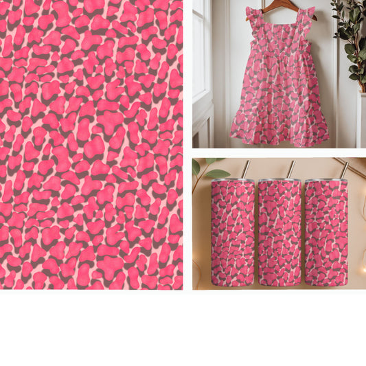Pink Leopard Print | Hot Pink Animal Spots Seamless Pattern