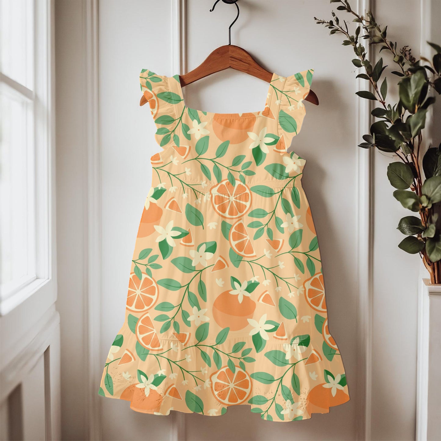 Orange Blossom Seamless Pattern – Citrus Fruit Flowers & Green Botanical Leaves