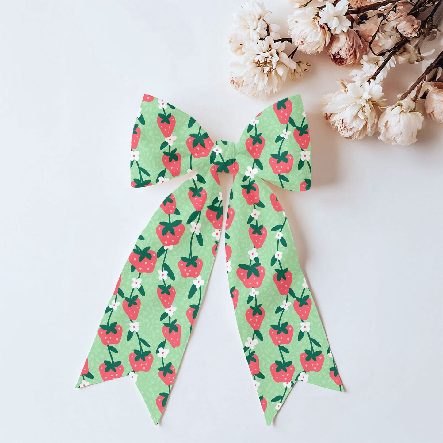 Seamless Strawberry Vine Pattern PNG, Green Botanical Fruit Digital Paper 12x12, Spring Floral Surface Pattern Design for Fabric, Packaging, Commercial Use