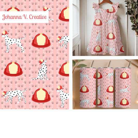 Playful Firehouse Dalmatians