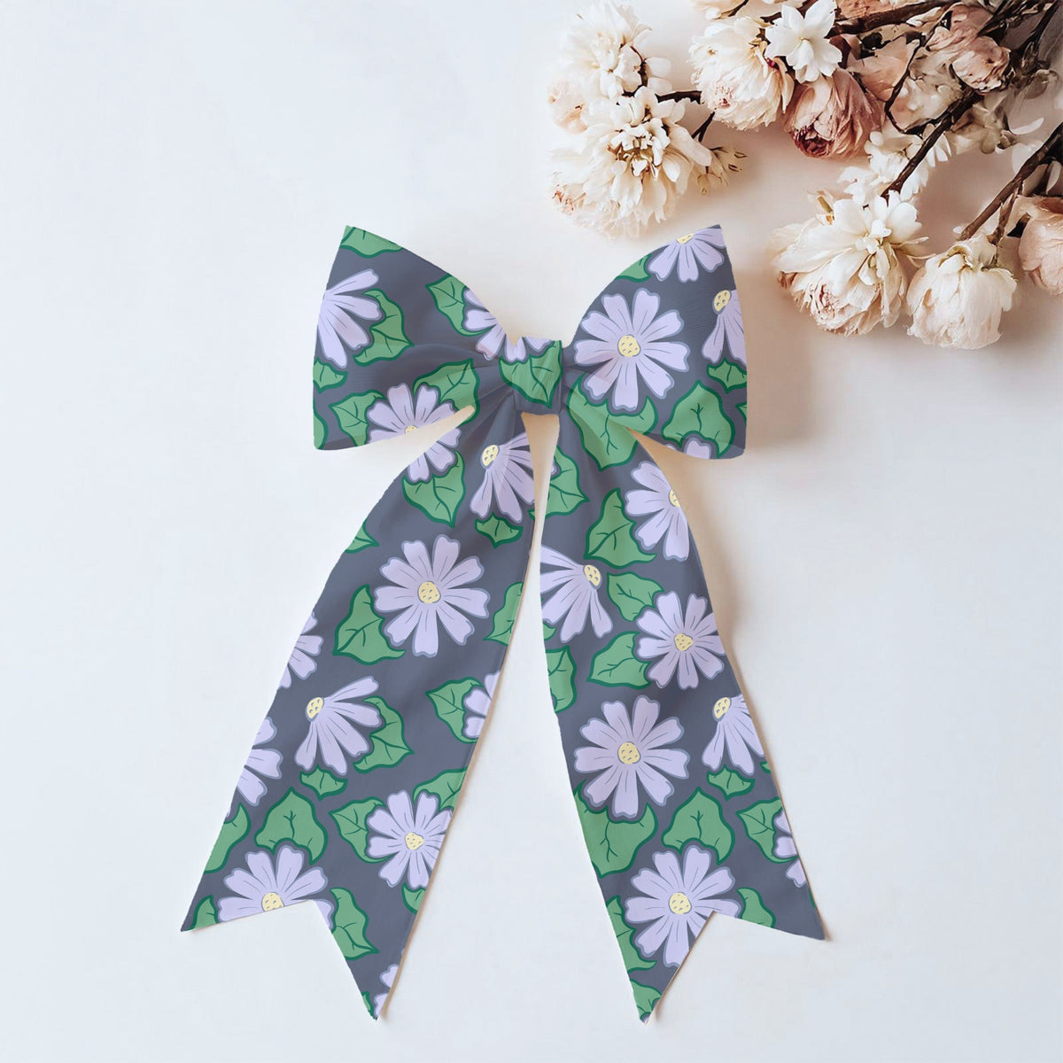 Purple Spring Flowers Seamless Pattern – Lavender & Pink Whimsical Floral Design