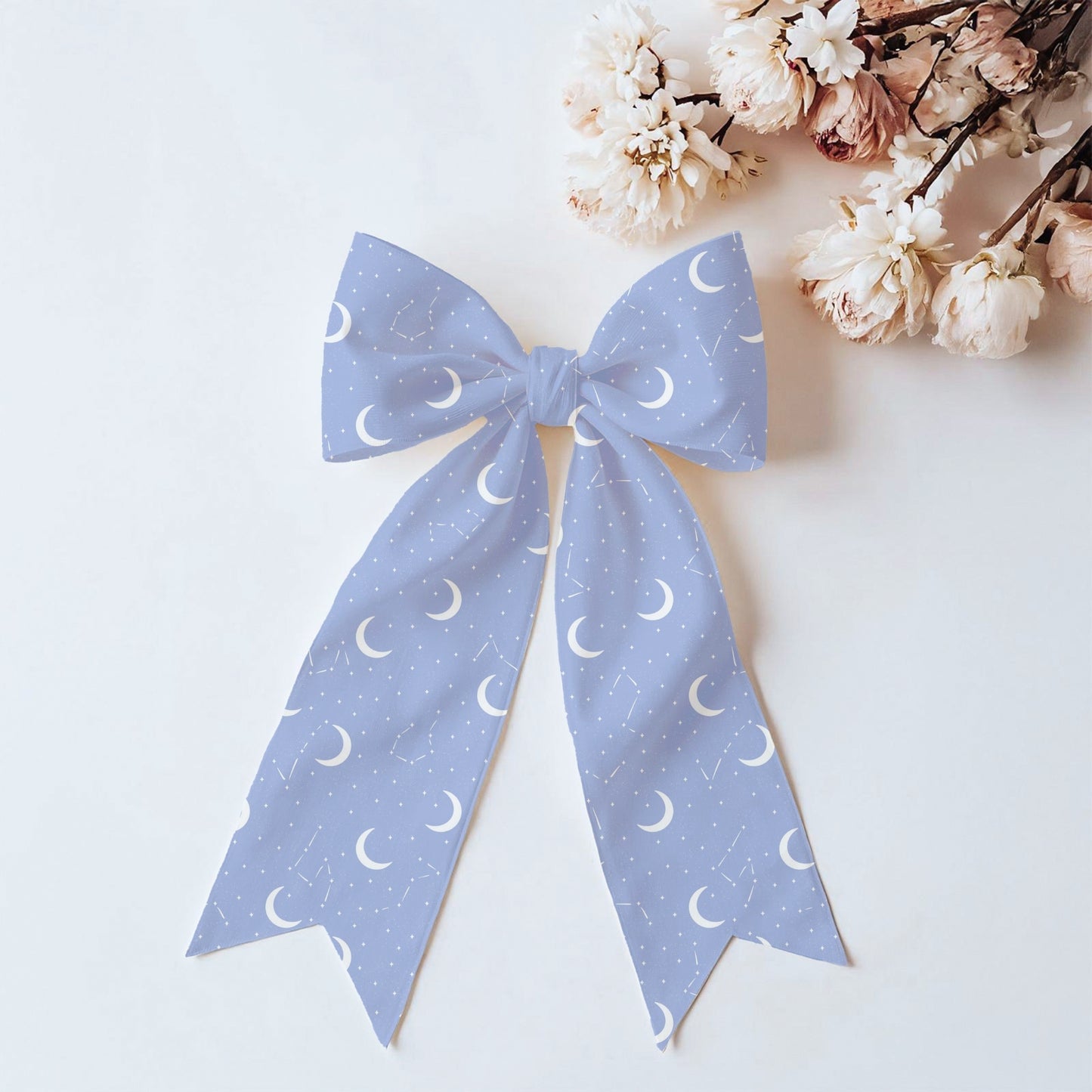 Celestial Moon Seamless Pattern – Lavender Crescent Moons, Stars & Constellations