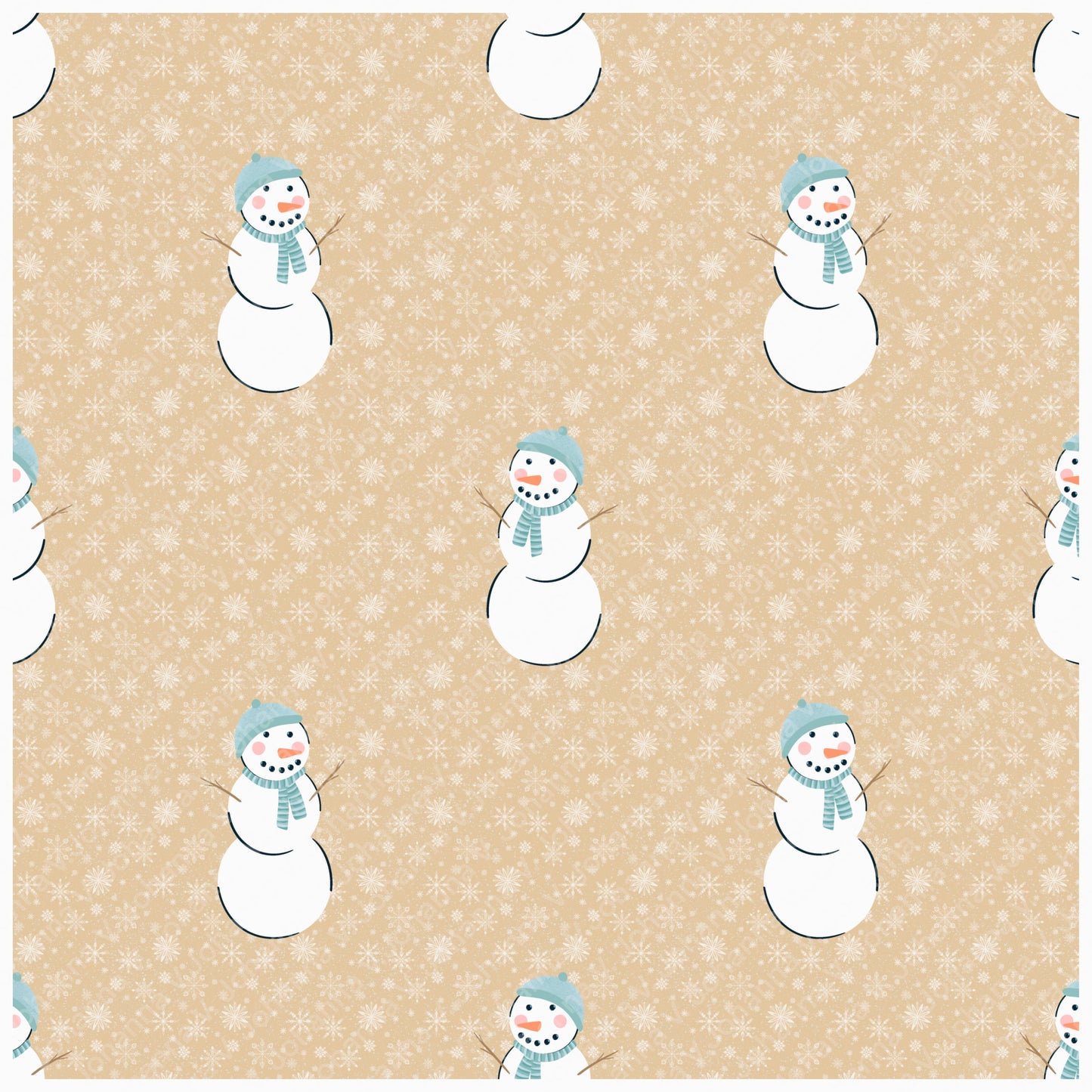 Cozy Winter Seamless Pattern Bundle Blue Green | S’mores, Snowmen, Mittens & Marshmallows | 12x12 PNG | Digital Download | Commercial & Personal