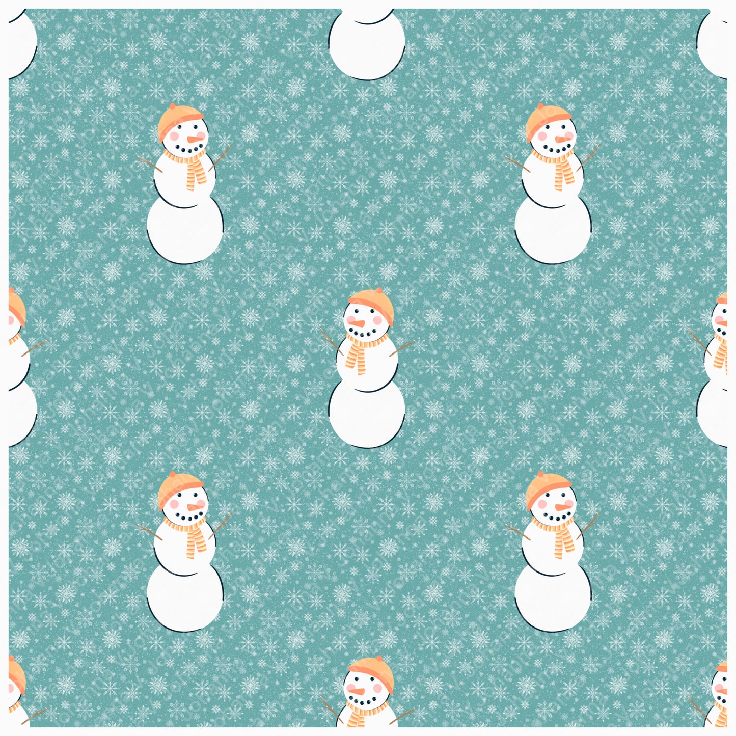 Cozy Winter Seamless Pattern Bundle Orange | S’mores, Snowmen, Mittens & Marshmallows | 12x12 PNG | Digital Download | Commercial & Personal
