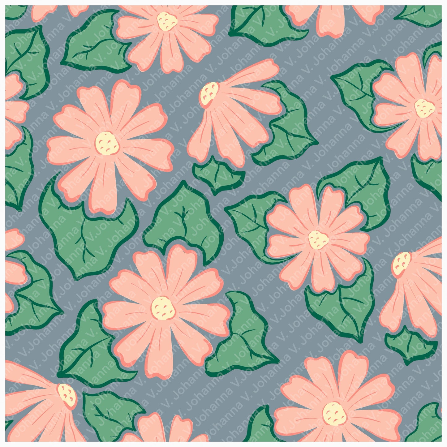 Spring Bunny Pattern Collection Peach | Bunnies, Flowers & Carrots | Seamless Digital Paper PNG for Sublimation & POD