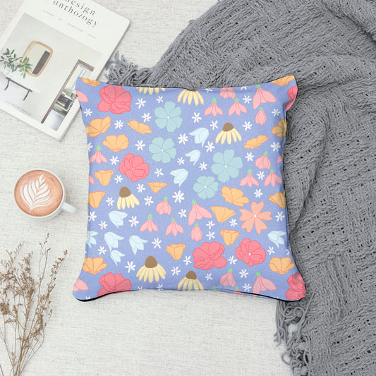 Seamless Wildflower Pattern Purple | Meadow Flowers & Botanicals | Spring Floral Digital Paper PNG for POD