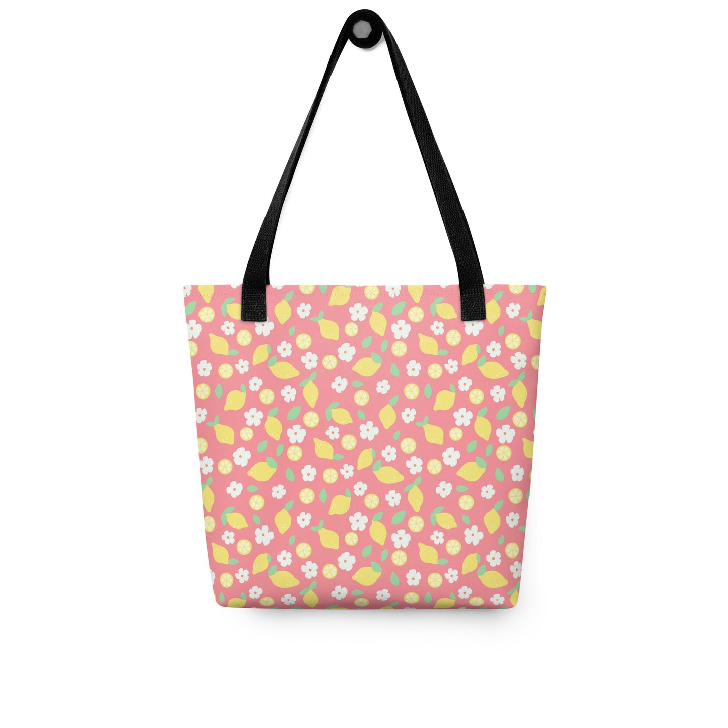 Lemon Blossom Market Tote Bag – Bright Citrus Floral Everyday Carry Bag