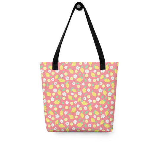 Lemon Blossom Market Tote Bag – Bright Citrus Floral Everyday Carry Bag